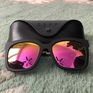 Bella matte black + pink mirror polarized lens